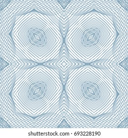 Seamless guilloche vector background. Thin wavy lines texture