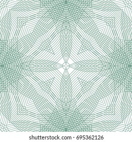 Seamless guilloche vector background. Thin wavy lines texture