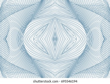 Seamless guilloche vector background. Thin wavy lines texture