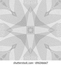 Seamless guilloche vector background. Thin wavy lines texture