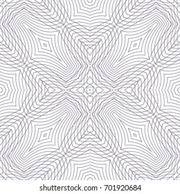 Seamless guilloche vector background. Thin wavy lines texture