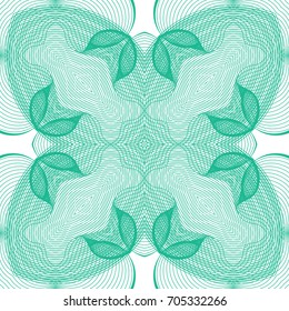 Seamless guilloche vector background. Thin wavy lines texture