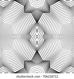 Seamless guilloche vector background. Thin wavy lines texture