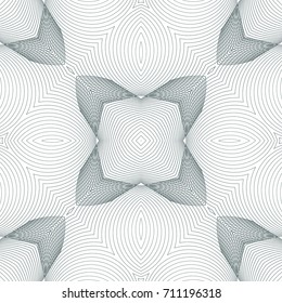 Seamless guilloche vector background. Thin wavy lines texture