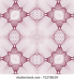 Seamless guilloche vector background. Thin wavy lines texture