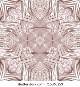 Seamless guilloche vector background. Thin wavy lines texture