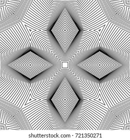 Seamless guilloche vector background. Thin wavy lines texture