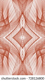 Seamless guilloche vector background. Thin wavy lines texture