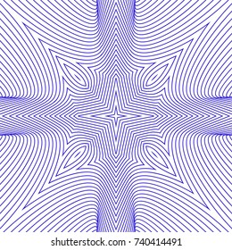 Seamless guilloche vector background. Thin wavy lines texture
