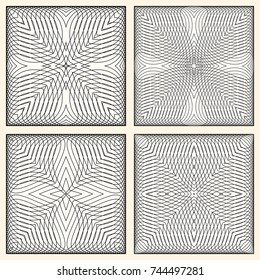 Seamless guilloche vector background. Thin wavy lines texture