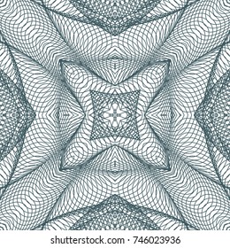 Seamless guilloche vector background. Thin wavy lines texture