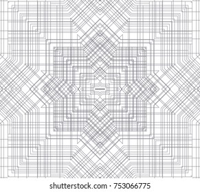 Seamless guilloche vector background. Thin wavy lines texture