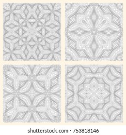 Seamless guilloche vector background. Thin wavy lines texture