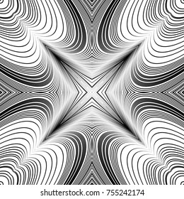 Seamless guilloche vector background. Thin wavy lines texture
