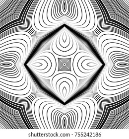 Seamless guilloche vector background. Thin wavy lines texture