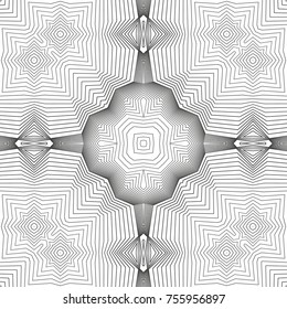 Seamless guilloche vector background. Thin wavy lines texture