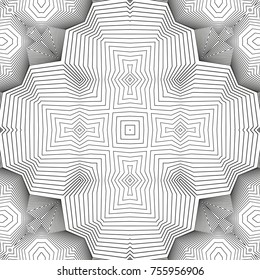 Seamless guilloche vector background. Thin wavy lines texture