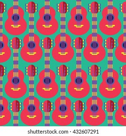 Seamless Guitar pattern vector