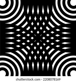 Seamless Half Circle Motif Pattern for Ornate, Decoration or Graphic Design Element. Vector Illustration 