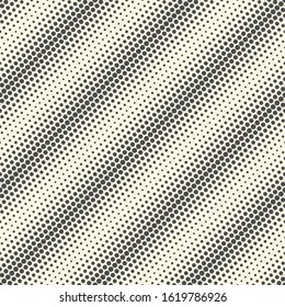 Seamless Halftone Background. Monochrome Diagonal Pattern