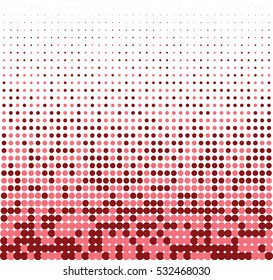 Seamless halftone background with red colors. Vector illustration