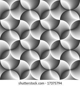 Seamless halftone black and white circle background