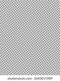 Seamless halftone dot pattern in black and white. Abstract retro pop art background with diagonal polka dot texture. Suitable for comics, print, and graphic design.
