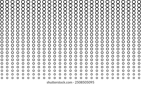 Padrão de pontos de meio-tom contínuo no estilo de linha. Conjunto de pontos suaves Ilustração do vetor pulverizando sobre fundo branco. Pontos de gradiente Fundo abstrato de preto. Padrão de ponto polka. Plano de fundo da textura