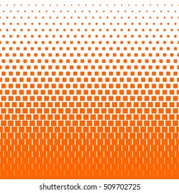 Seamless halftone effect geometric pattern. Abstract dotted background vector illustration. Simple regular orange polygons on white background.