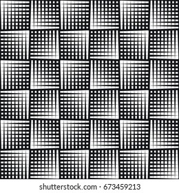 Seamless halftone pattern. Geo, geometric background, sreen print texture, black and white vector graphic, seamless fabric print, seamless halftone background, digital technology background