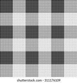 Seamless halftone pattern with square elements, tablecloth pattern
