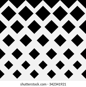 Seamless halftone pattern with squares. Repeatable. Vector art.