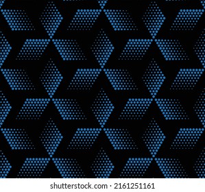 Seamless halftone rhombus shape dot pattern vector, Geometric Halftone Abstract pattern for Fabric and textile printing, sport jersey texture, wrapping paper, backdrops and packaging