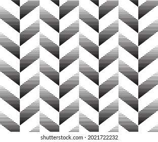 Nahtlose Halbftone-Rhombus-Streifen-Schnittmuster, Vektorgrafik auf schwarzem Hintergrund, Halbftone-Muster für den Stoffdruck und den Stoffdruck, Jersey-Druck, Umhüllungspapier, Rückwürfe und Verpackungen