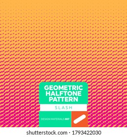 Seamless halftone slash pattern on brown background