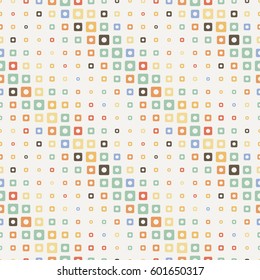 Seamless halftone square pattern. Geometry ornament