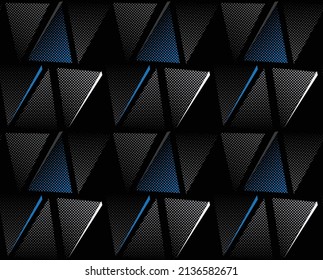 Seamless halftone triangle hexagon pattern vector, Geometric Halftone Abstract pattern for Fabric and textile printing, sport jersey texture, wrapping paper, backdrops and packaging