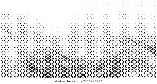 Seamless halftone triangle pattern. Random vector noise texture