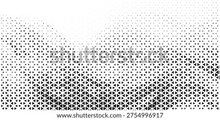 Seamless halftone triangle pattern. Random vector noise texture
