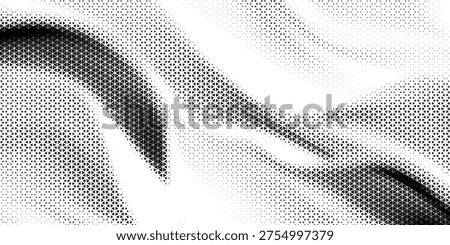 Seamless halftone triangle pattern. Random vector noise texture