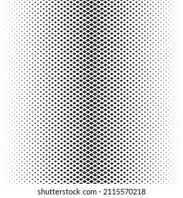 Seamless halftone vector background. Filled with diamonds