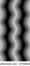 Seamless halftone wavy pattern. Stylish monochrome striped texture. Modern vector abstract background.
