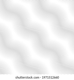 Seamless halftone wavy pattern. Stylish monochrome striped texture. Modern vector abstract background.