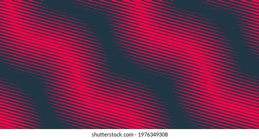 Seamless halftone wavy pattern. Stylish colorful striped texture. Modern vector abstract background.