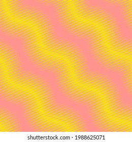 Seamless halftone wavy pattern. Stylish colorful striped texture. Modern vector abstract background.