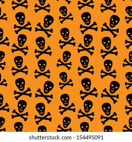 Seamless halloween background with skulls