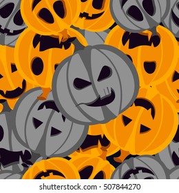 Seamless halloween backgrounds. Vector illustration. Seamless pattern of pumpkins.