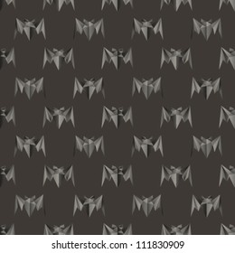 Seamless halloween bats pattern. Vector geometric background