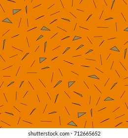 Seamless Halloween Brown Triangles Stripes Pattern