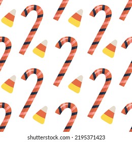 Seamless halloween candies background. Background for Halloween party